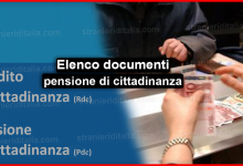 Elenco documenti pensione di cittadinanza