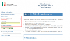 ministero dell'interno cittadinanza italiana k10