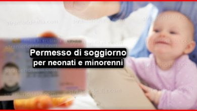 Richiesta permesso di soggiorno per neonati e minorenni