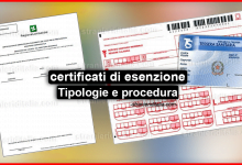 Tipologie di certificati di esenzione