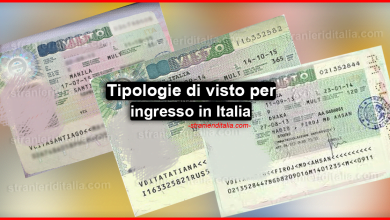 Tipologie di visto per ingresso in Italia