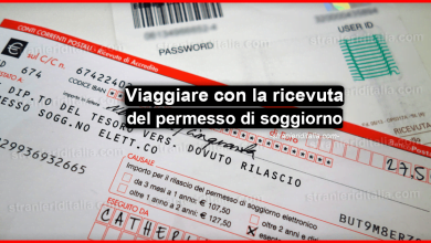 Viaggiare con la ricevuta del permesso di soggiorno 2019