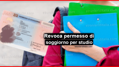 Revoca permesso di soggiorno per motivi di studio
