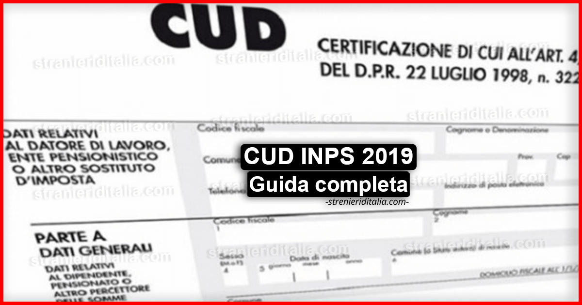 CUD INPS 2019 : Come scaricare il documento dal sito dell'INPS?