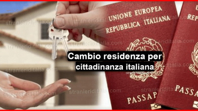 Comunicazione cambio residenza per cittadinanza italiana
