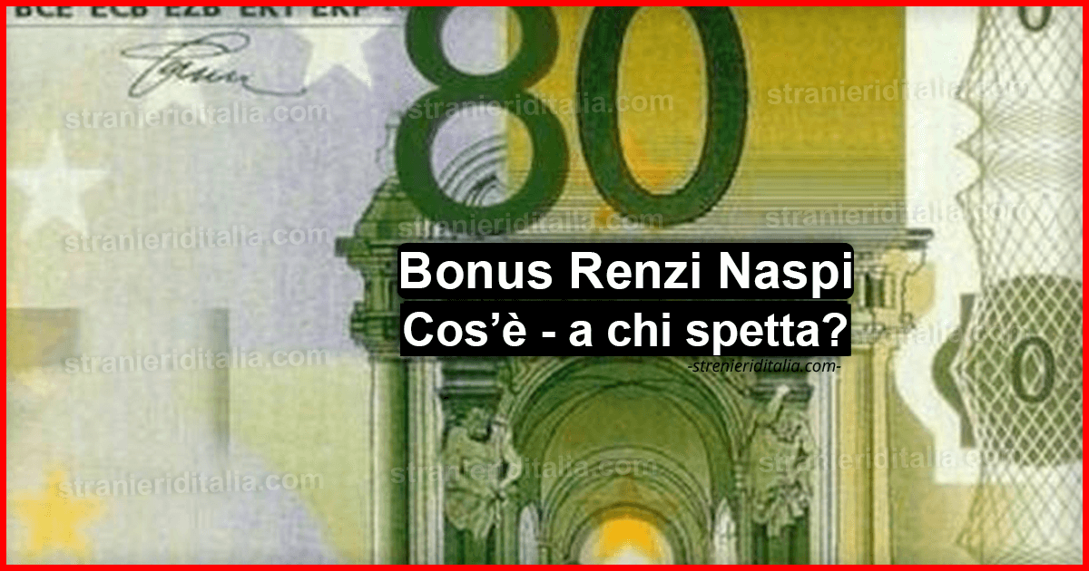 Bonus Renzi Naspi ottobre 2019, Cos'è e Come fare la richiesta?