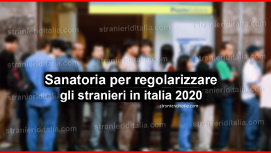 Sanatoria per regolarizzare gli stranieri in italia 2020