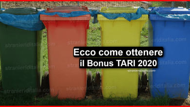 Bonus TARI 2020: (cos'è e come ottenerlo) | Stranieri d'Italia