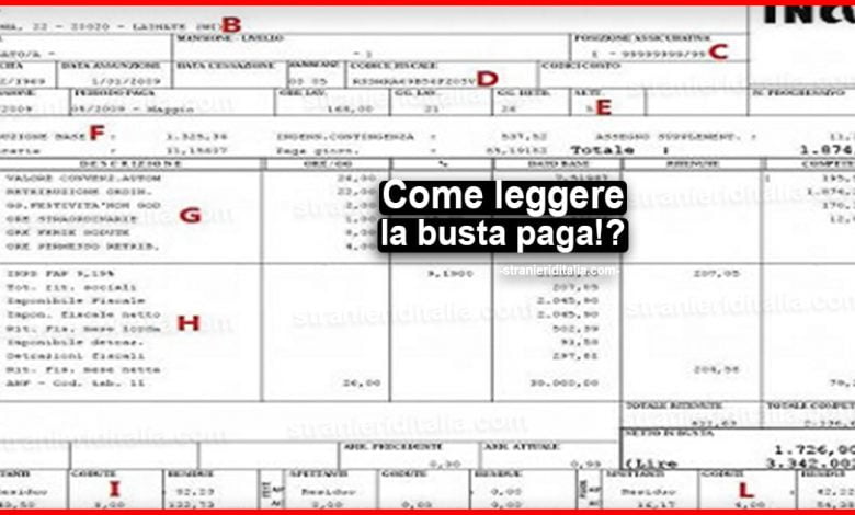 Come Leggere La Busta Paga Ferie Tfr Voci E Esempio Pdf 1471