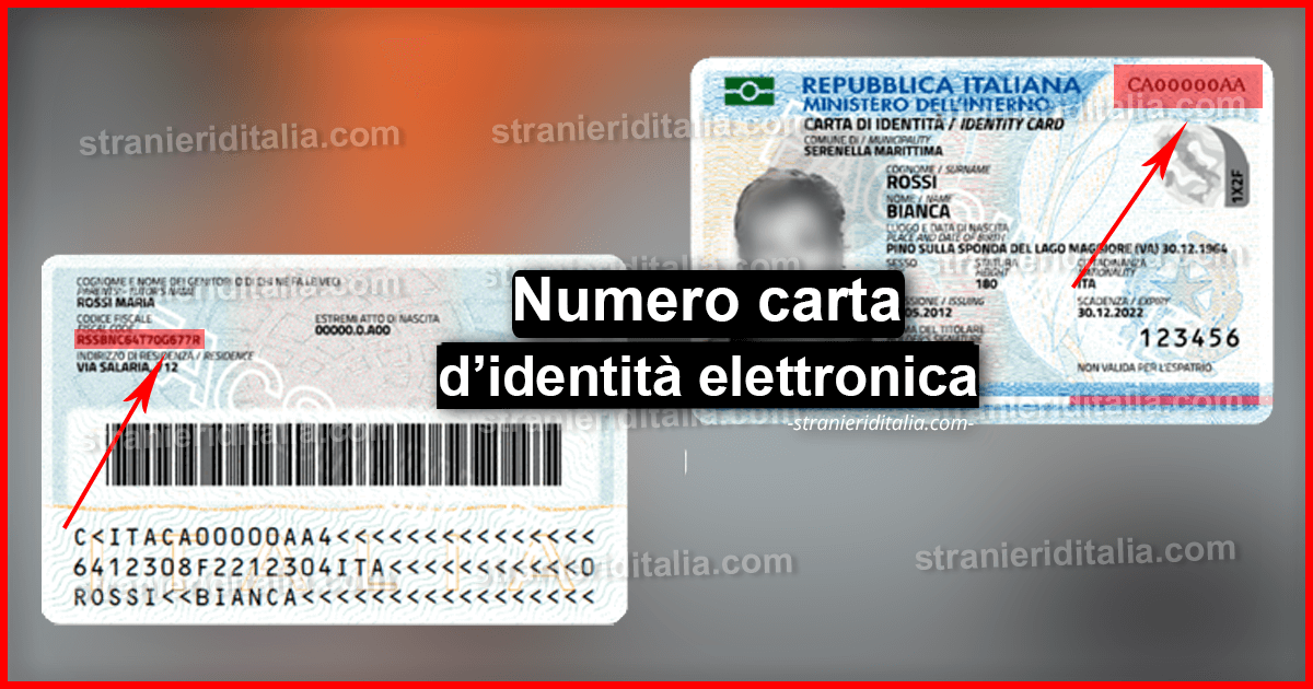 Numero carta d’identità elettronica | Stranieri d'Italia