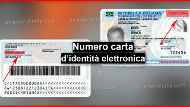 Numero carta d’identità elettronica | Stranieri d'Italia