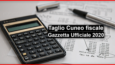 Taglio Cuneo fiscale: Gazzetta Ufficiale 2020 | Stranieri d'Italia