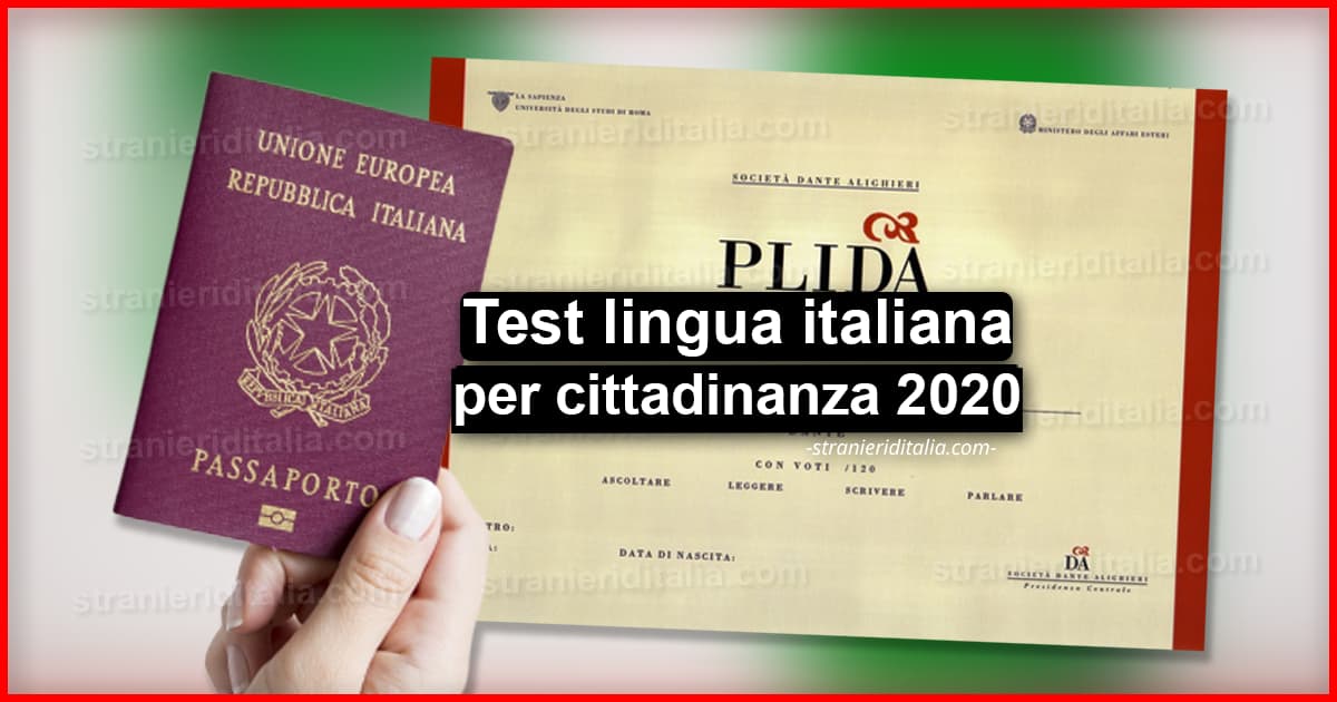 Test lingua italiana 2020 (aggiornamenti) | Stranieri d'Italia