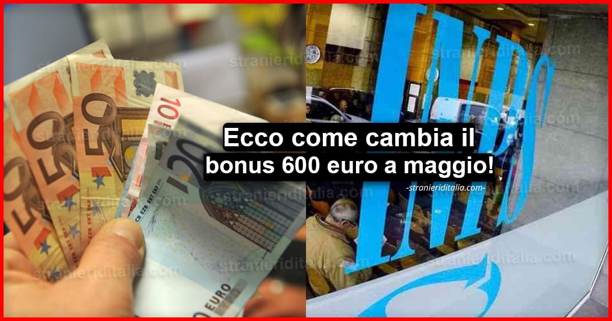 Bonus 600 euro nella Fase 2 di Maggio Le novità