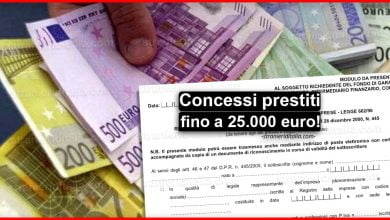Concessi prestiti fino a 25.000 euro: Ecco il modulo (PDF)