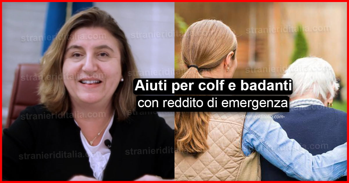 Aiuti per colf e badanti con reddito di emergenza