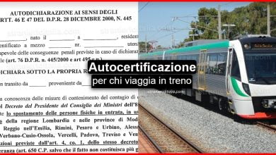Autocertificazione per chi viaggia in treno | Stranieri d'Italia