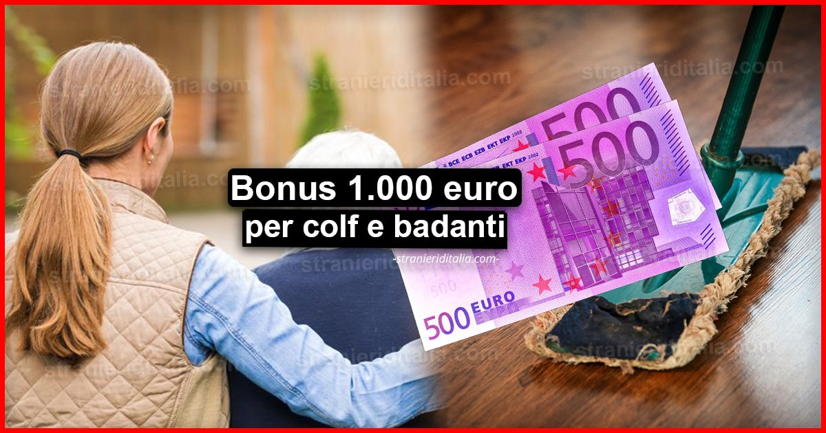 Bonus 1.000 euro colf e badanti: Ecco come ottenerlo