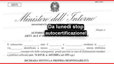 Da lunedì stop autocertificazione, via libera a bar, ristorati e spiagge