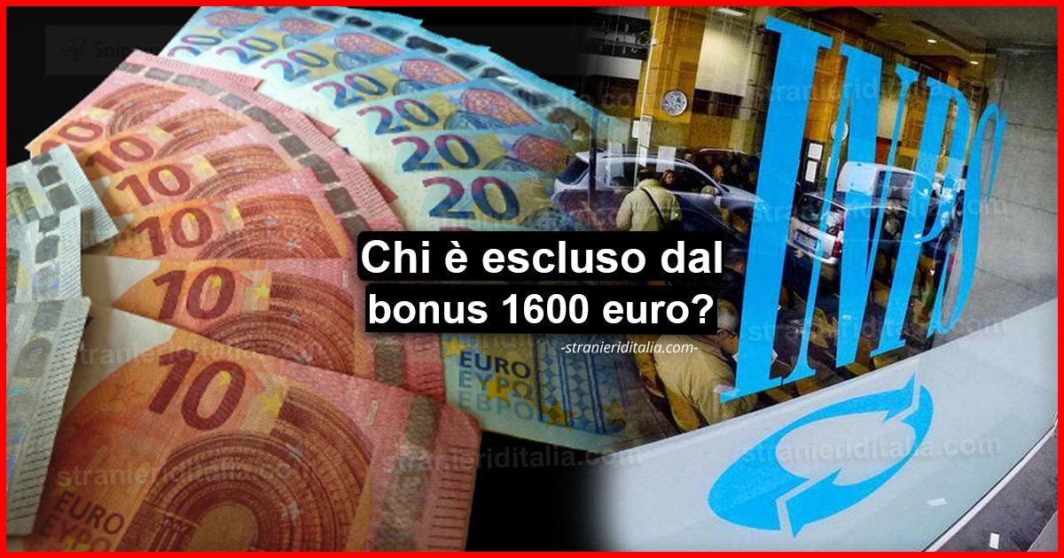 Reddito di emergenza: Ecco chi è escluso dal bonus fino a 1600 euro