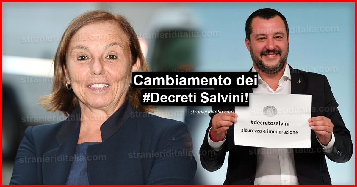 Lamorgese ha deciso: "Cambiamento dei decreti Salvini"