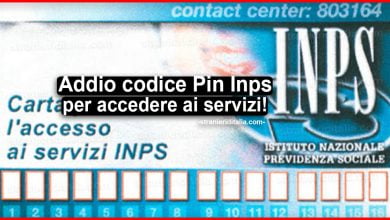 Addio codice Pin Inps per accedere ai servizi!