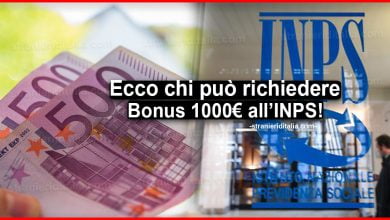 Bonus 1000 Euro: ecco chi può richiederlo all’INPS
