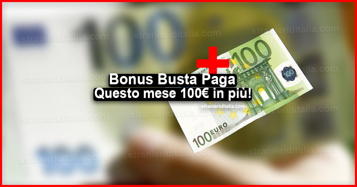 bonus 100 euro in busta paga a febbraio
