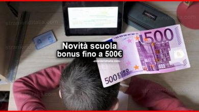 Novità scuola: bonus fino a 500 euro per famiglie nel PNR