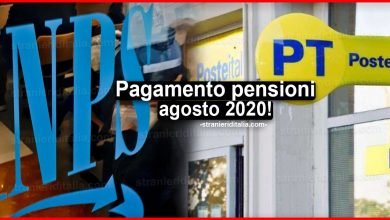 Pensioni agosto 2020 pagamento: quando arriva? Ecco il calendario