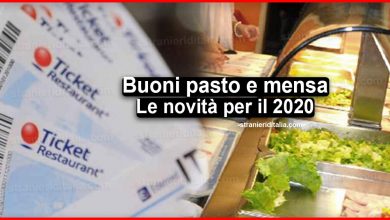 Buoni pasto e mensa: Le principali novità per il 2020
