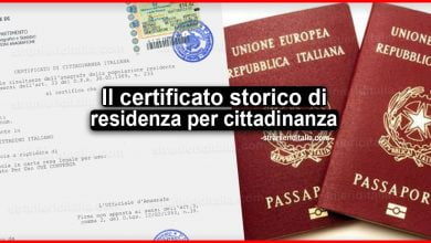 Certificato storico di residenza per cittadinanza 2020