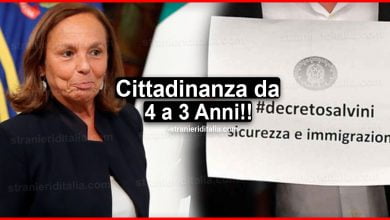 Cittadinanza da 4 a 3 Anni nei Decreti Sicurezza