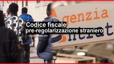 Codice fiscale numerico provvisorio pre-regolarizzazione straniero