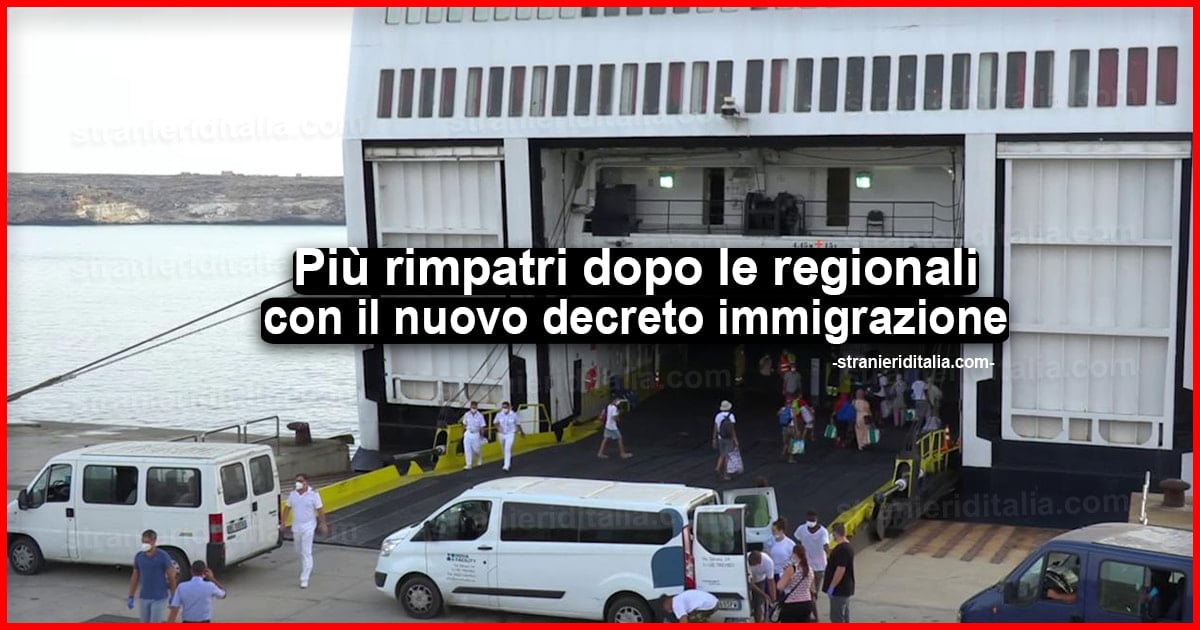 Conte: Più rimpatri dopo le regionali con il nuovo decreto immigrazione