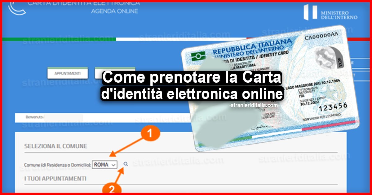 Prenotare la Carta d'identità elettronica online: La procedura
