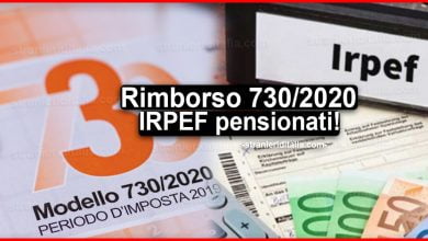Rimborso 730/2020 IRPEF pensionati: Come fare la domanda