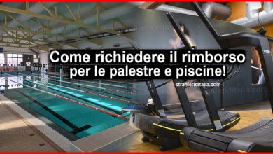 Rimborso per Palestre e piscine: come e quando ricevere i soldi