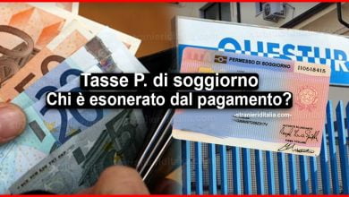 Tasse permesso di soggiorno 2020: Chi è esonerato dal pagamento