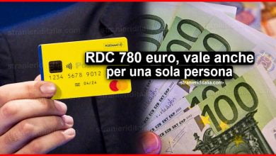 Reddito di cittadinanza 780 euro: vale anche per una sola persona