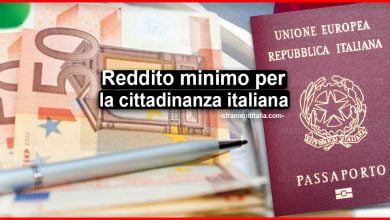 Reddito minimo per la cittadinanza italiana: Soglie minime