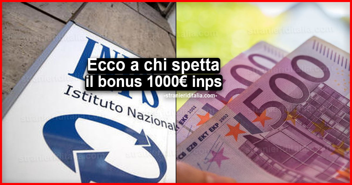 Bonus 1000 euro inps: disponibile la domanda per l’indennità Covid