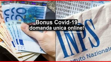 Bonus Covid-19: domanda unica online per le indennità