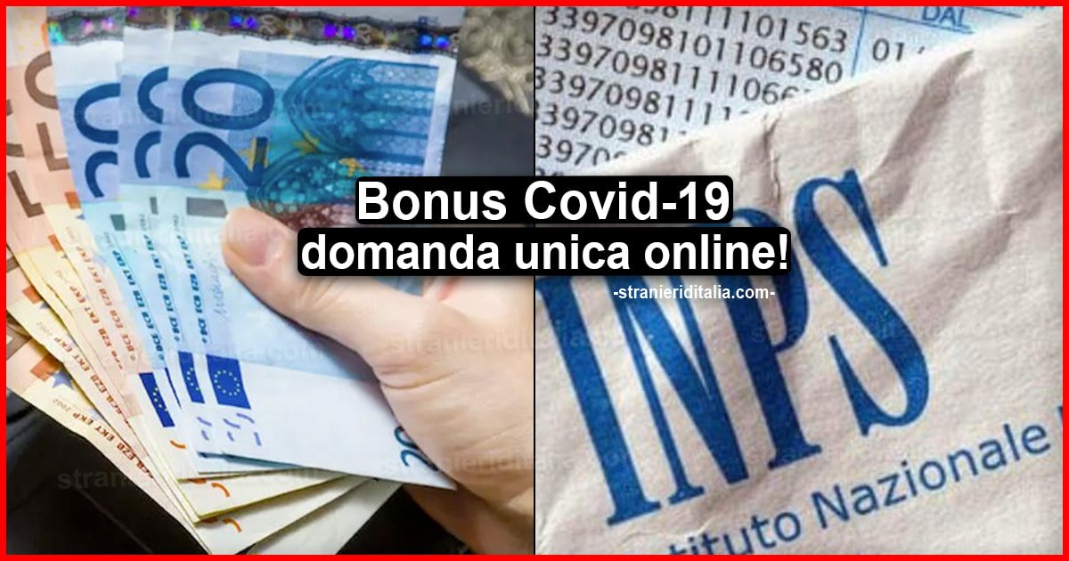 Bonus Covid-19: domanda unica online per le indennità
