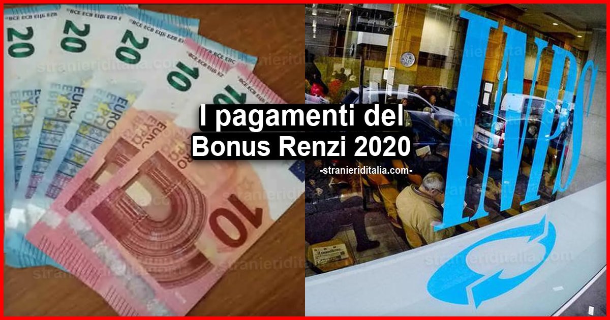 Bonus Renzi 2020: ecco i pagamenti e le restituzioni
