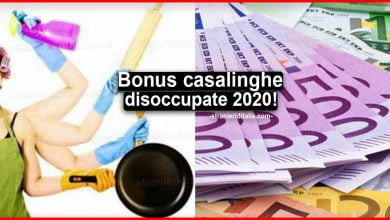 Bonus casalinghe disoccupate 2020
