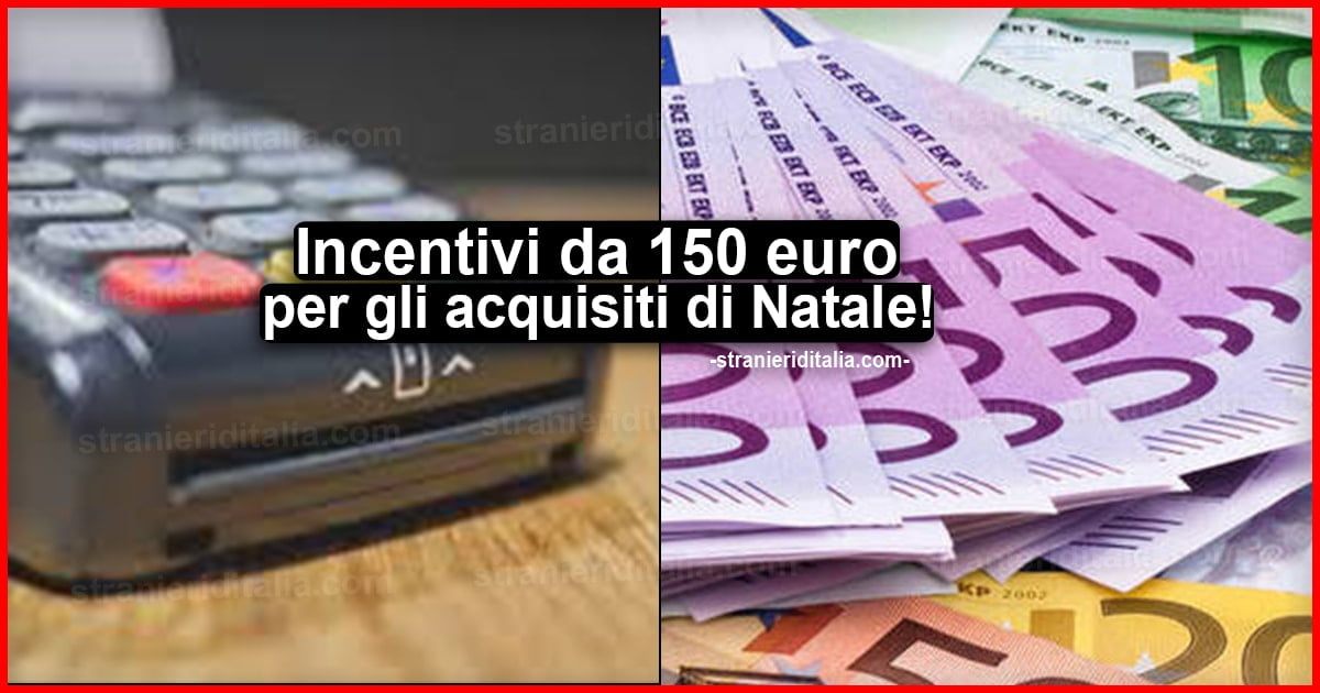 Bonus cashback 2020: incentivi da 150 euro per gli acquisiti di Natale