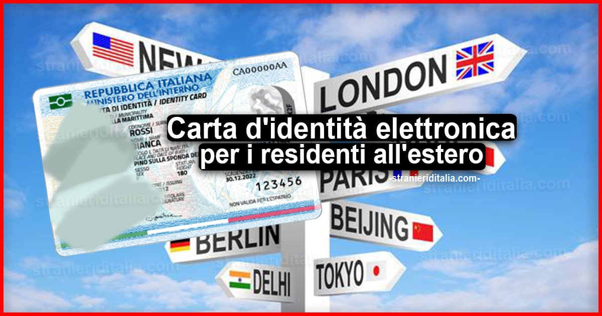 Carta d'identità elettronica per cittadini italiani residenti all'estero