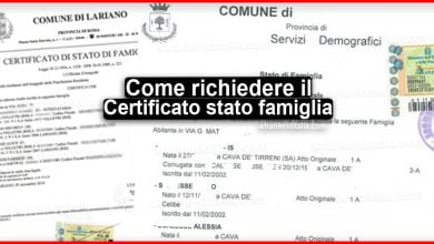Certificato stato famiglia: Cos'è, a cosa serve, costo, richiesta, autocertificazione