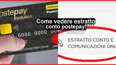 Come vedere estratto conto postepay evolution online